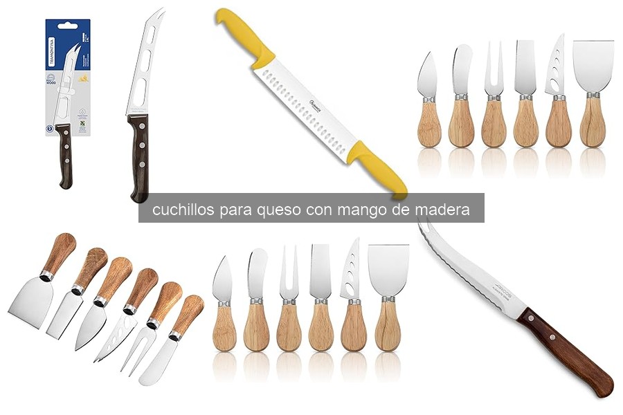 Mantenimiento de cuchillos para queso con mango de madera