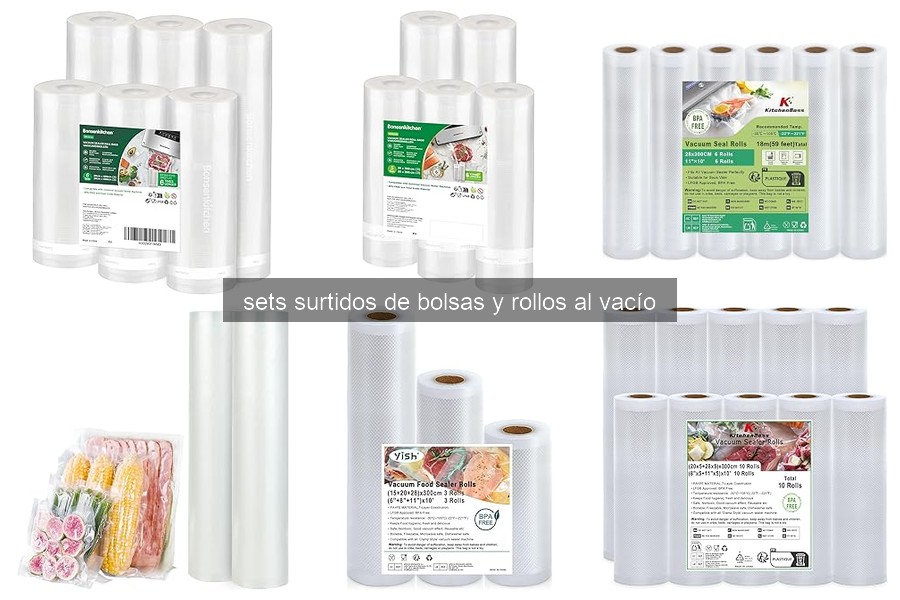 Mejores sets de bolsas y rollos al vacío para conservar alimentos