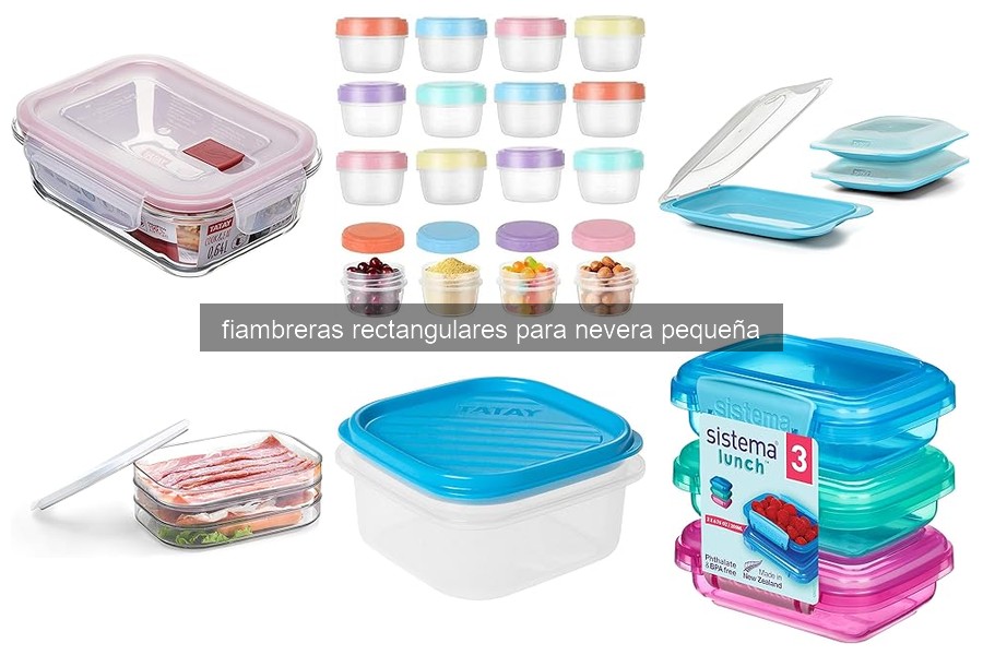 Organiza alimentos en fiambreras rectangulares para neveras pequeñas