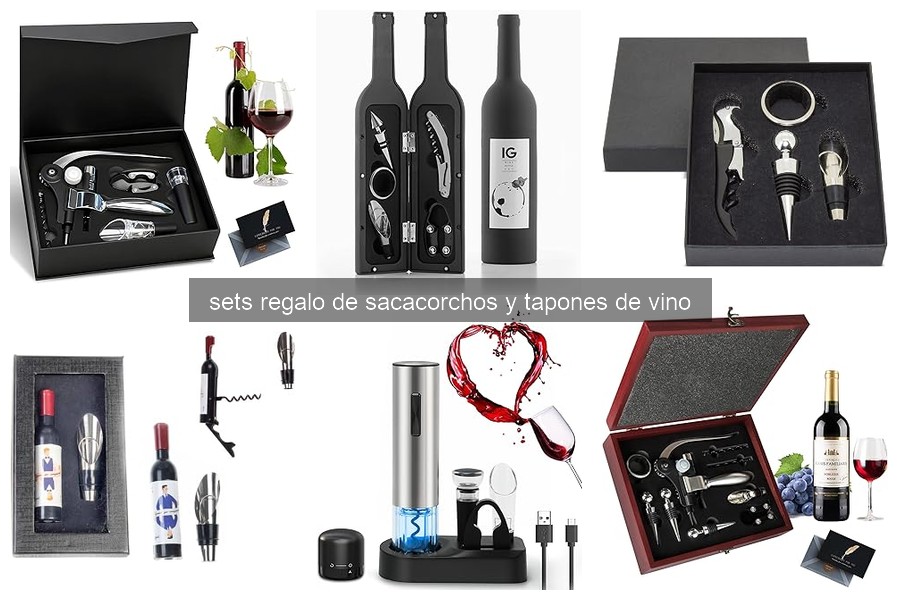 ¿Qué incluye un set de regalo de sacacorchos y tapones?