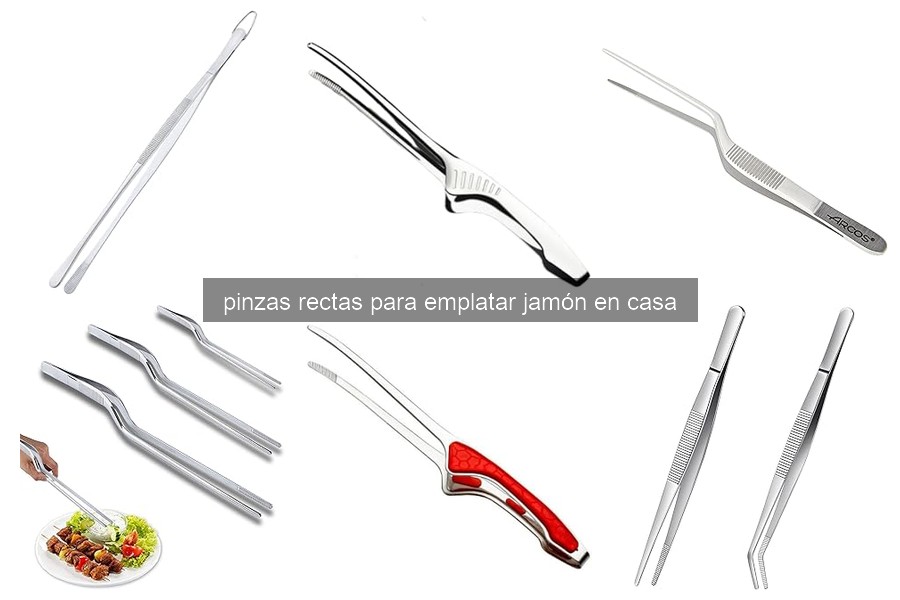 ¿Qué son las pinzas rectas para emplatar jamón?